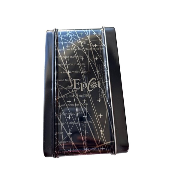 RARE Disney Epcot Mission Space Metal Tin Lunch Box With Space Shuttle Design - Picture 7 of 9